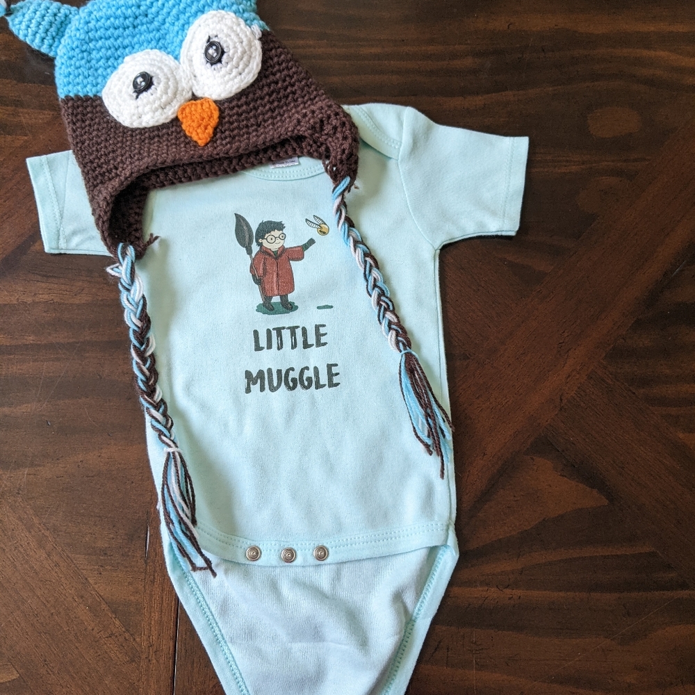 Harry Potter Bodysuit and Owl Hat
